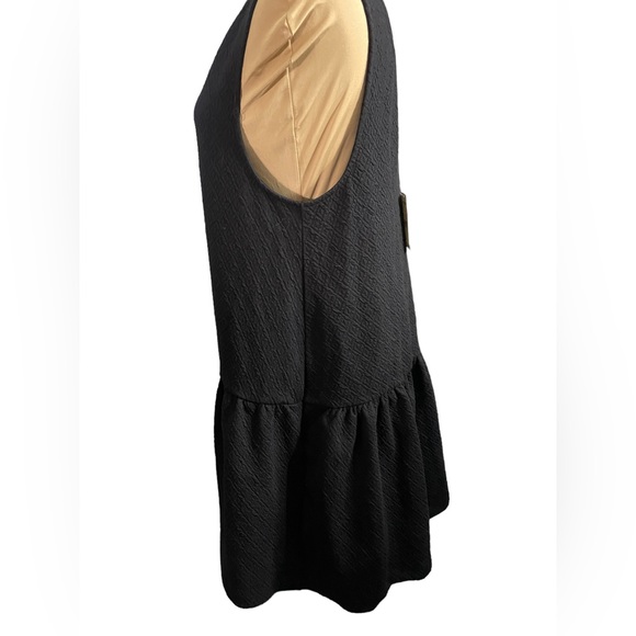 Free People Easy Street Black Sleeveless Flounce Mini Dress Size medium NWT - Picture 4 of 9